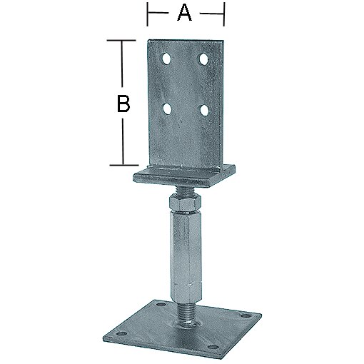 Stützenfuß Typ T, Stützenfuss Typ T, Stützenfüße, Stützenfüsse, auf Beton, Rohr, höhenverstellbar